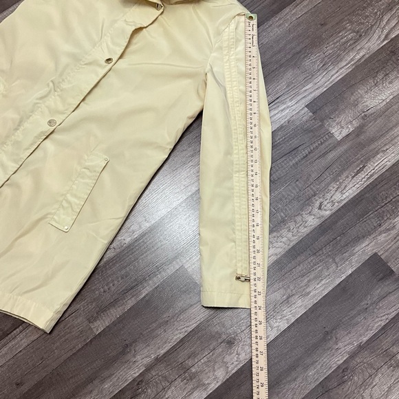 Via Spiga Women’s Mock Neck Plain Long Sleeve Raincoat Sz Extra Small In Yellow - Picture 9 of 16